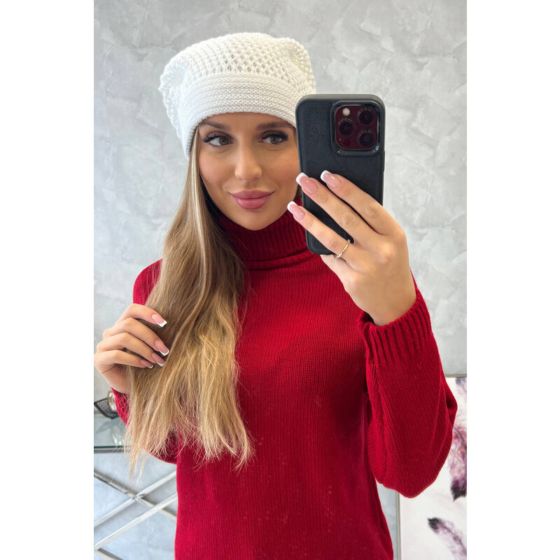 K-Fashion Dámská čepice Neli K392 bílá