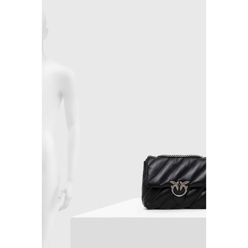 Kožená kabelka Pinko černá barva, 100037.A0F2