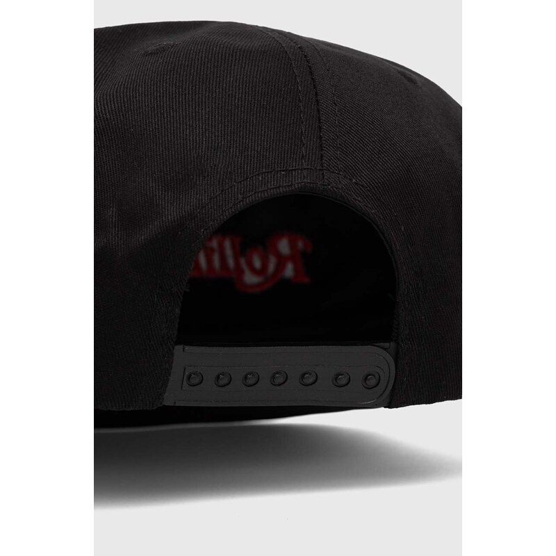 Bavlněná baseballová čepice PLEASURES černá barva, s aplikací
