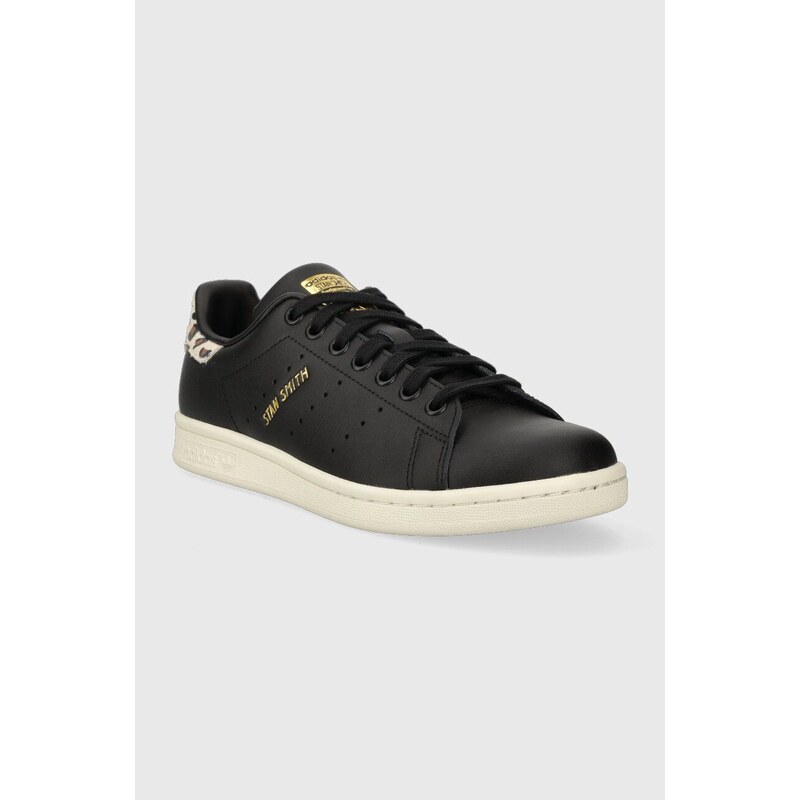 Kožené sneakers boty adidas Originals Stan Smith černá barva, IE4633