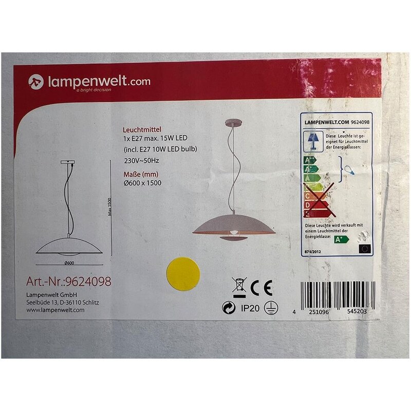 Lampenwelt Lampenwelt - LED RGBW Stmívatelný lustr na lanku ARTHUR 1xE27/10W/230V Wi-Fi LW1274