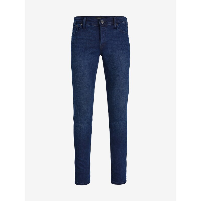 Tmavě modré pánské slim fit džíny Jack & Jones Glenn - Pánské