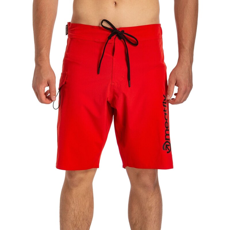 Meatfly pánské plavky Mitch Boardshorts 21" Red | Černá