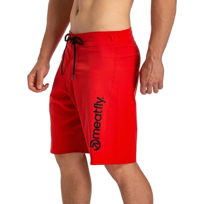 Meatfly pánské plavky Mitch Boardshorts 21" Red | Černá