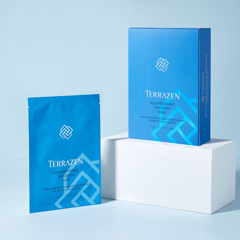 TERRAZEN - AQUA RECHARGE TREATMENT MASK - Korejská pleťová maska 1 ks 27 ml