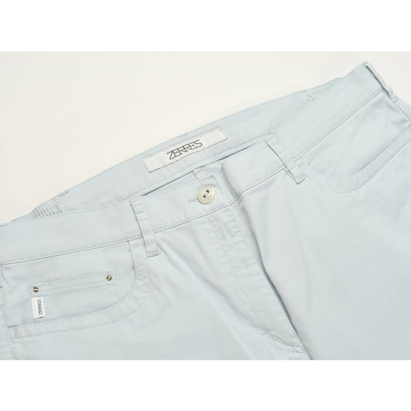 ZERRES GRETA lehké plátěné kalhoty - světle modré L34