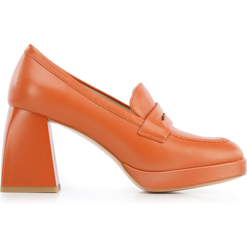 Dámské boty Wittchen, oranžová, přírodní kůže