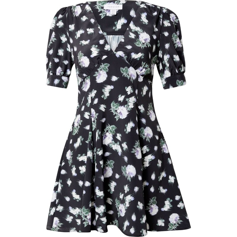 TOPSHOP Šaty Bella zelená / fialová / černá / bílá