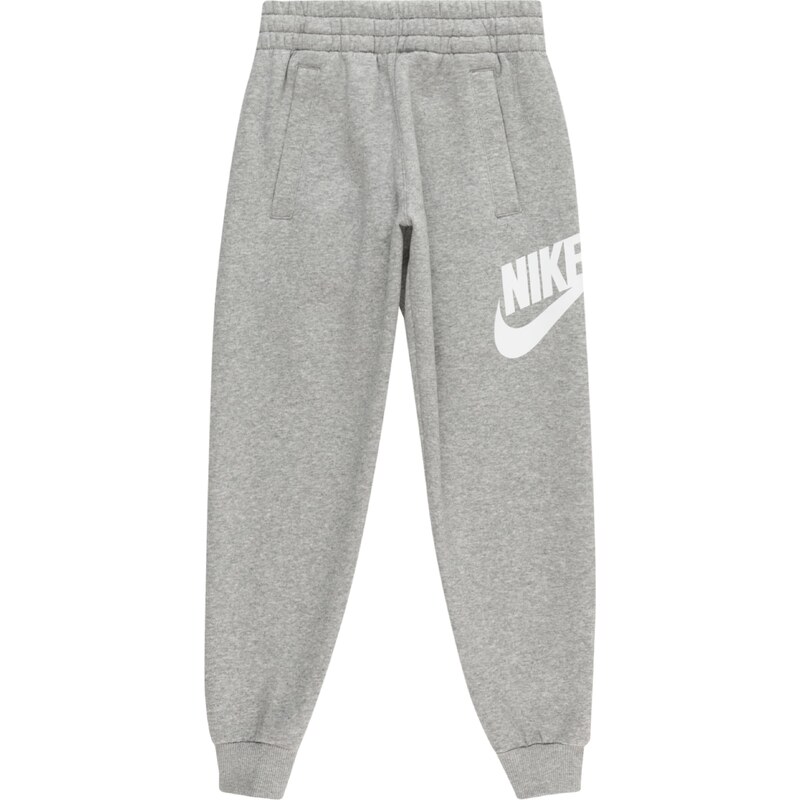 Nike Sportswear Kalhoty Club Fleece šedý melír / bílá
