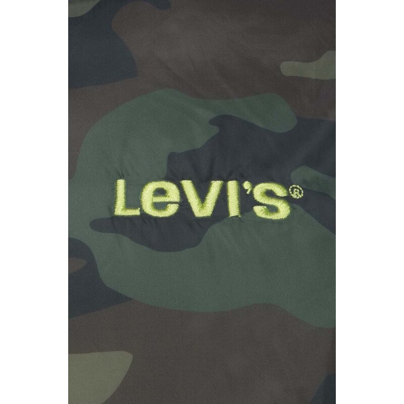 Dětská oboustranná bunda Levi's černá barva