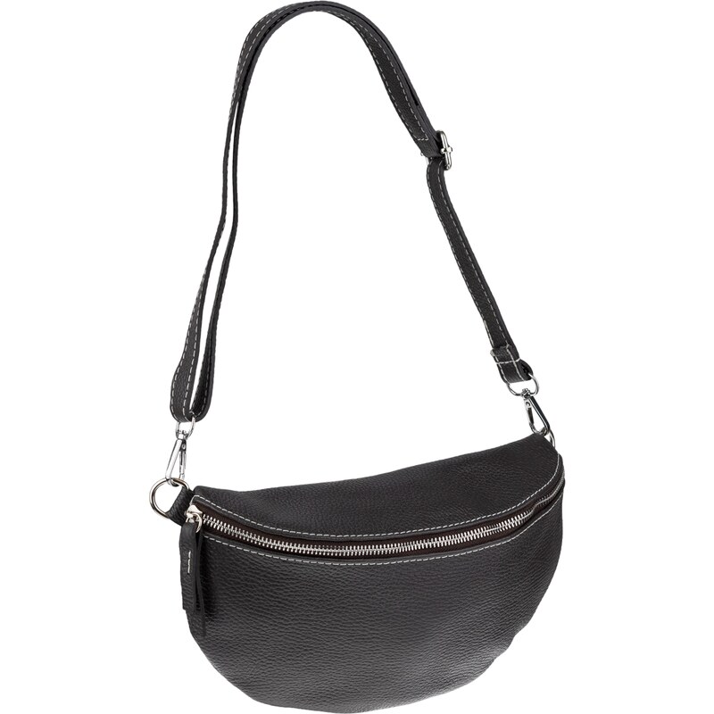 Cafe kožená italská crossbody kabelka Reni Grande Cafe