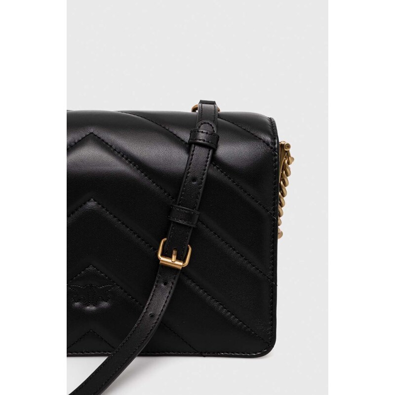 Kožená kabelka Pinko černá barva, 100063.A136