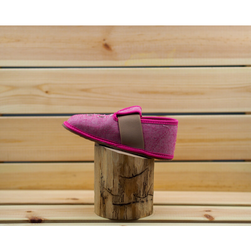 Pegres textilní papuče s průřezem Růžová