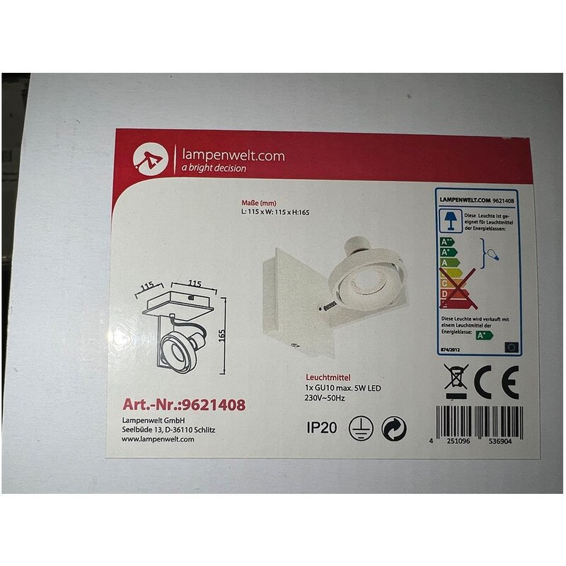 Lampenwelt Lampenwelt - LED Nástěnné svítidlo 1xGU10/5W/230V LW1434