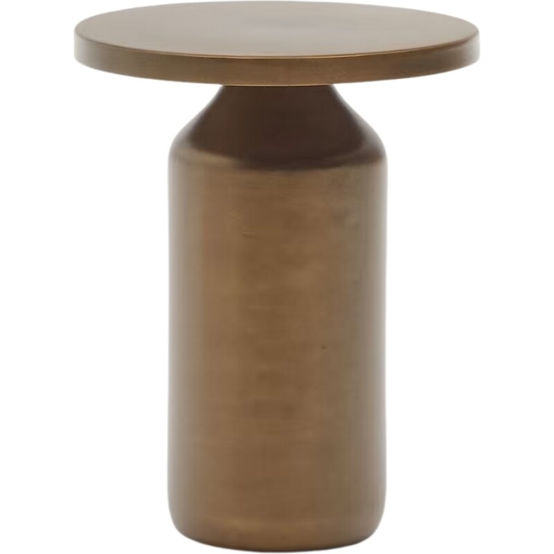 Měděný kovový odkládací stolek Kave Home Malya 40,5 cm