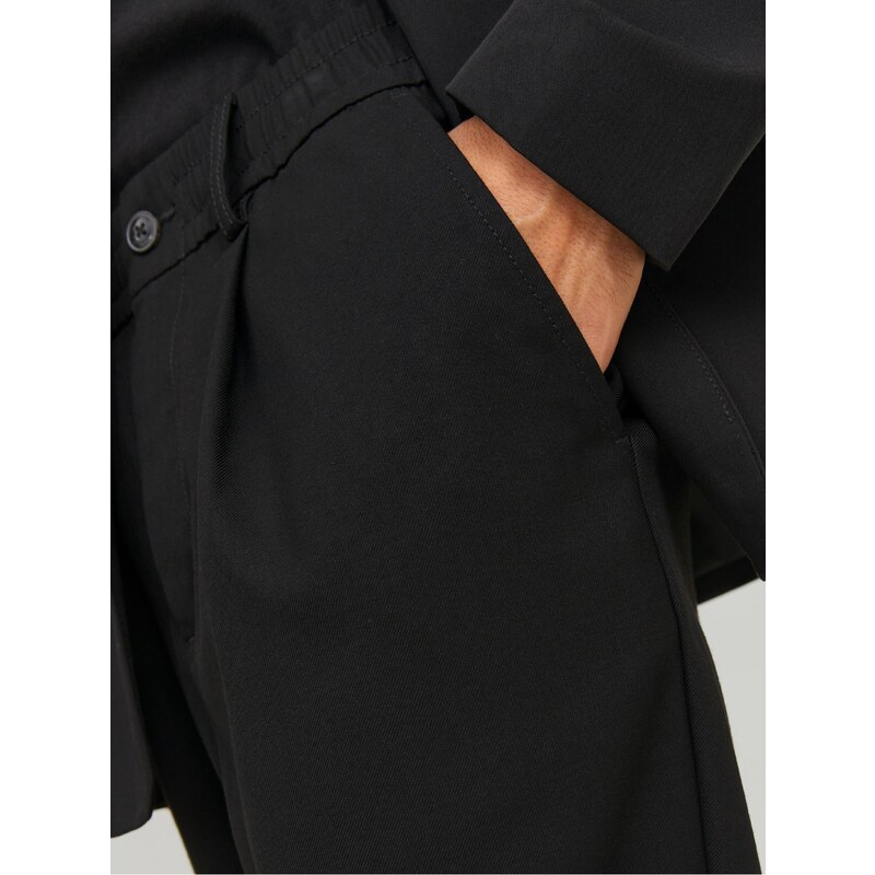 Černé pánské zkrácené kalhoty Jack & Jones Karl - Pánské
