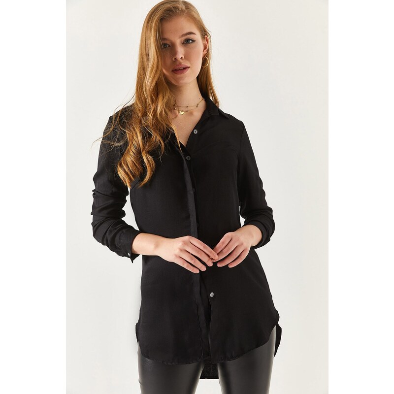 armonika Women's Black Tunic Shirt