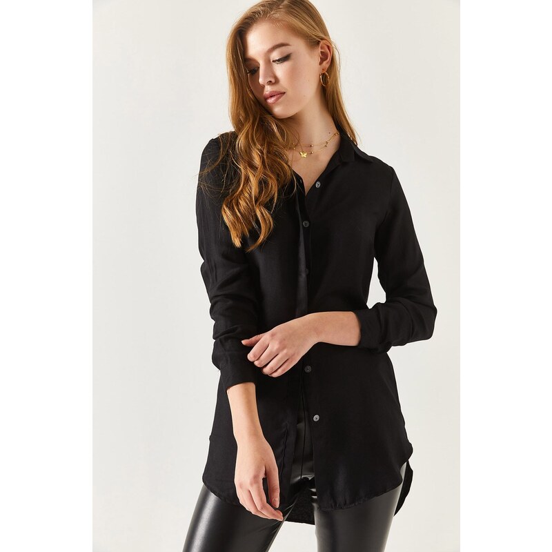 armonika Women's Black Tunic Shirt