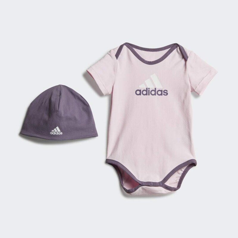 Adidas Dárková sada Essentials Big Logo Bodysuit and Beanie Kids