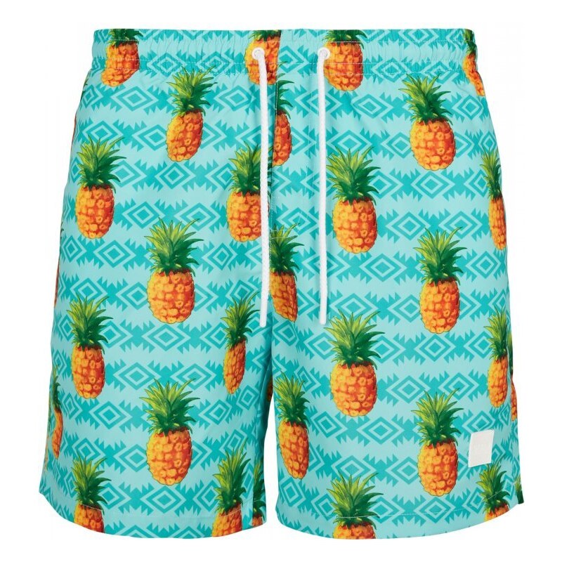 Pánské koupací šortky Urban Classics Pattern Swim Shorts - pineapple aop