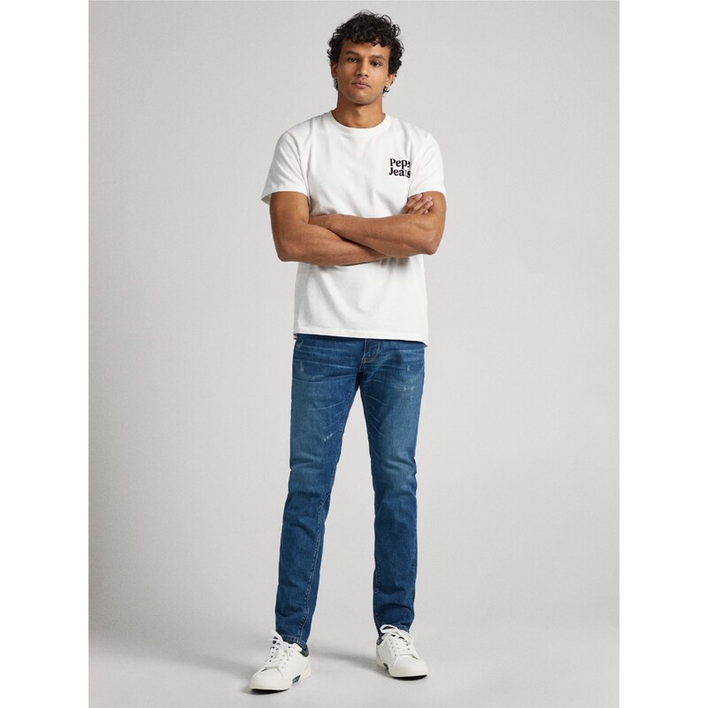 Modré pánské slim fit džíny Pepe Jeans Stanley - Pánské