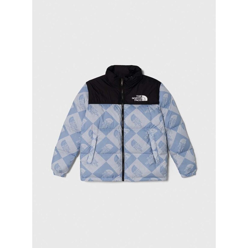 Dětská péřová bunda The North Face 1996 RETRO NUPTSE JACKET modrá barva