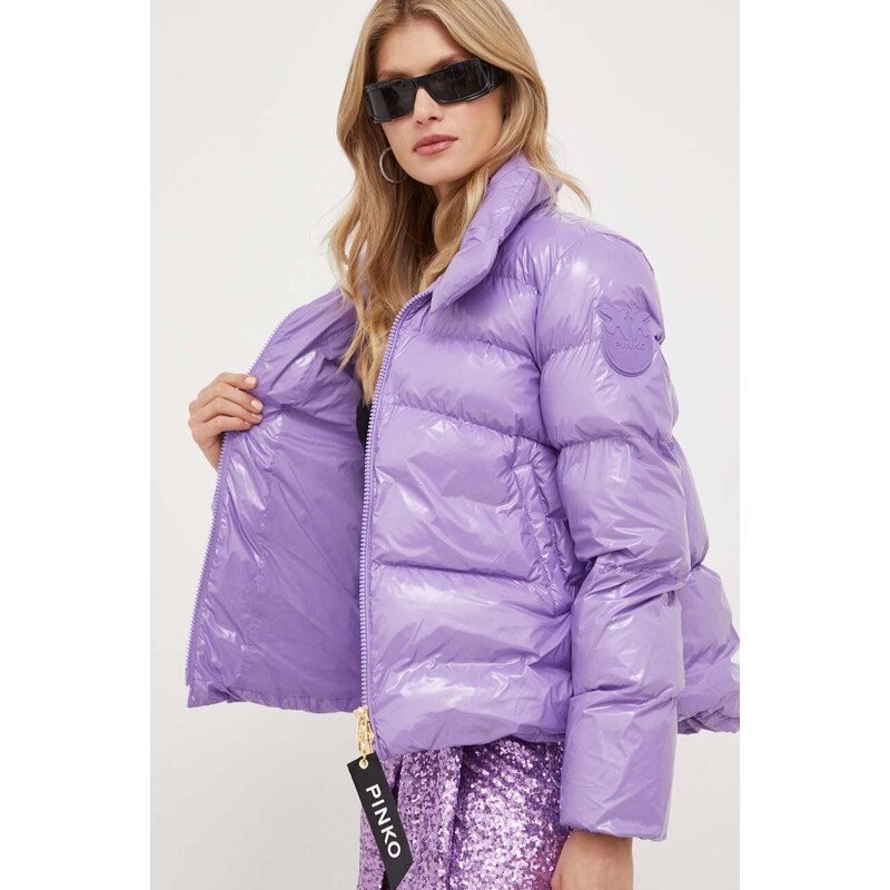 Bunda Pinko dámská, fialová barva, zimní, 101598.A11K