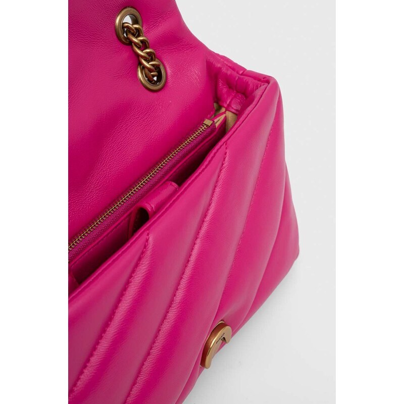 Kožená kabelka Pinko béžová barva, 100039.A0F2