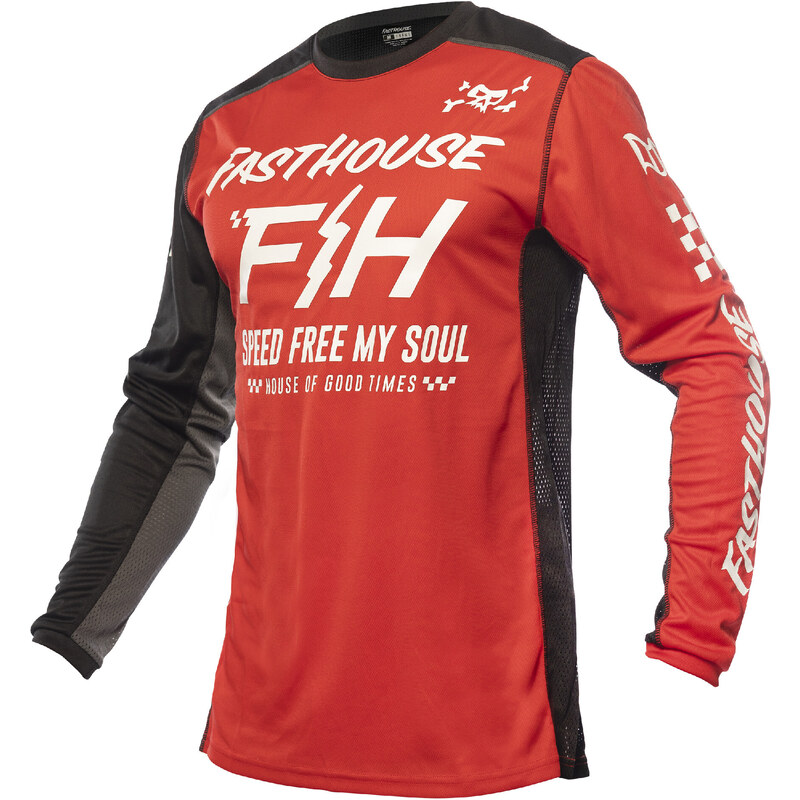 Fasthouse Youth Grindhouse Slammer Jersey Red Black