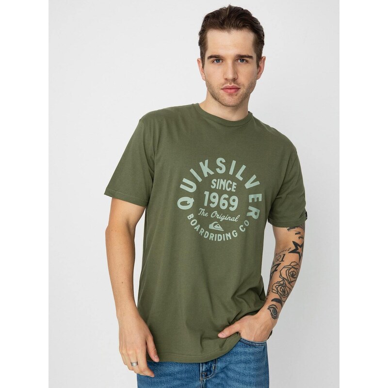 Quiksilver Circled Script Front (four leaf clover)zelená