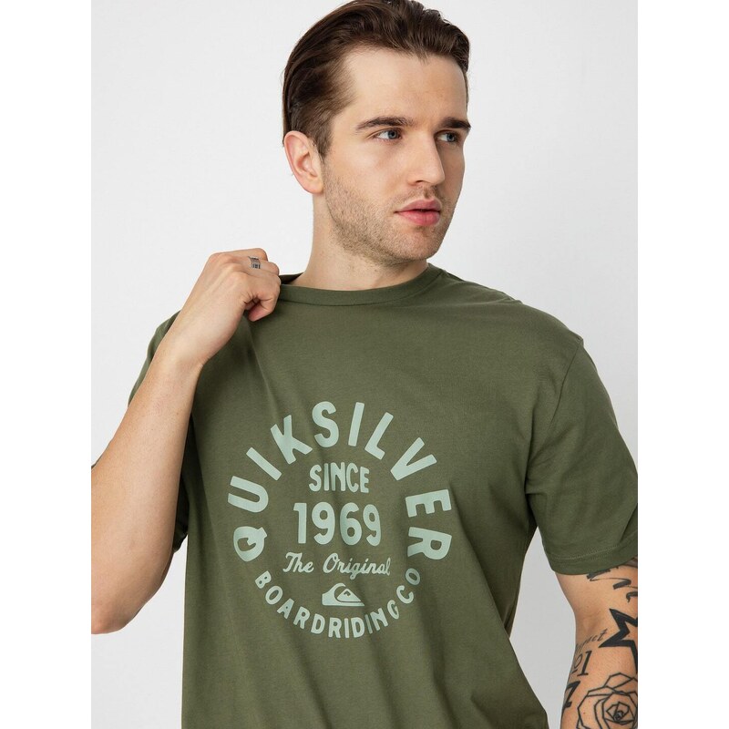 Quiksilver Circled Script Front (four leaf clover)zelená