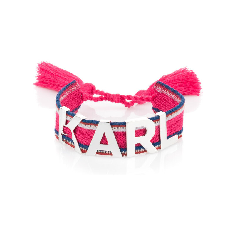 ŠPERK KARL LAGERFELD K/WOVEN METAL LOGO BRACELET 6