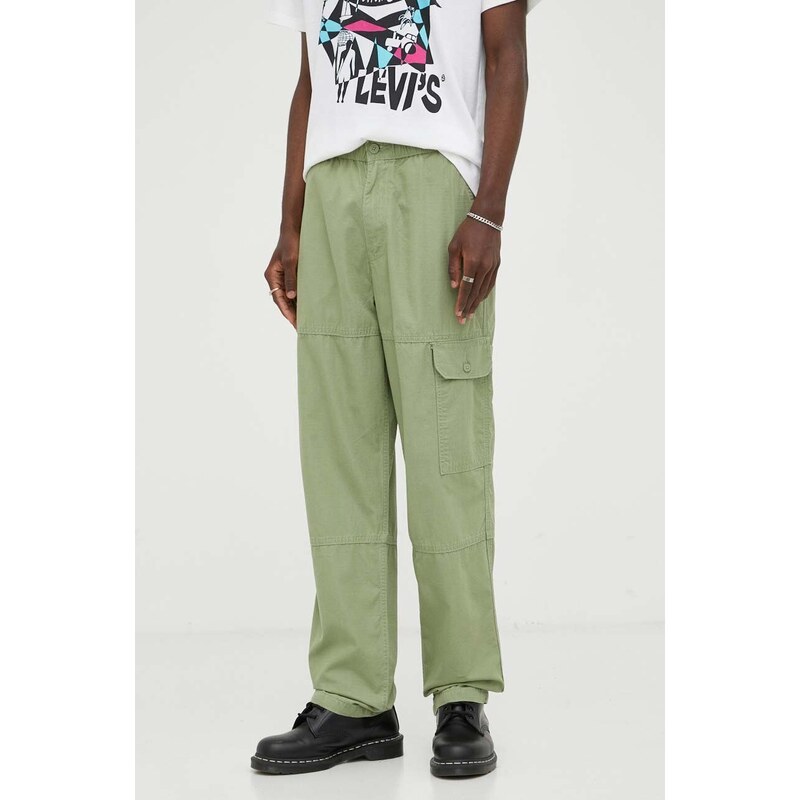 Kalhoty Levi's PATCH POCKET CARGO pánské, zelená barva, ve střihu cargo