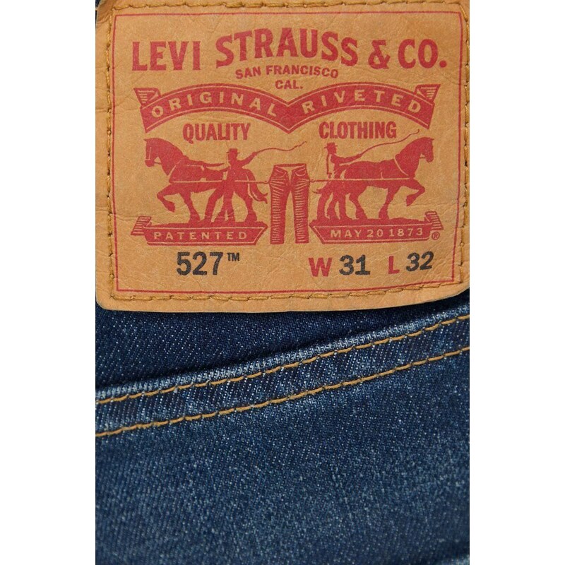 Džíny Levi's 527 SLIM BOOT CUT pánské, tmavomodrá barva