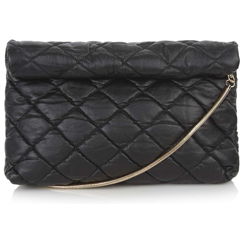 Topshop Quilted Roll Top Clutch