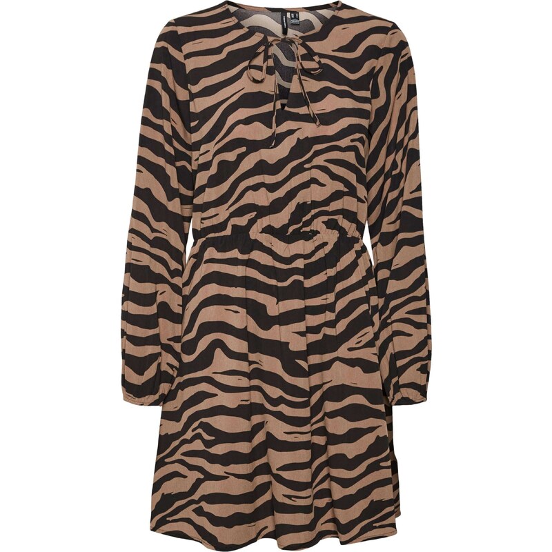 VERO MODA Šaty VMShilah Naja světle hnědá / černá