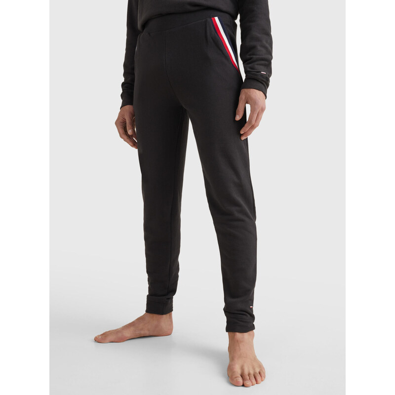 Pánské tepláky SEACELL SIGNATURE TAPE JOGGERS UM0UM02352BDS černá - Tommy Hilfiger