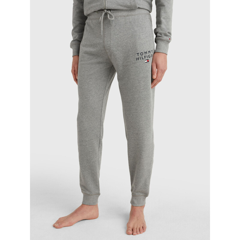 Pánské tepláky CUFFED LEG JOGGERS UM0UM02880P4A šedá - Tommy Hilfiger