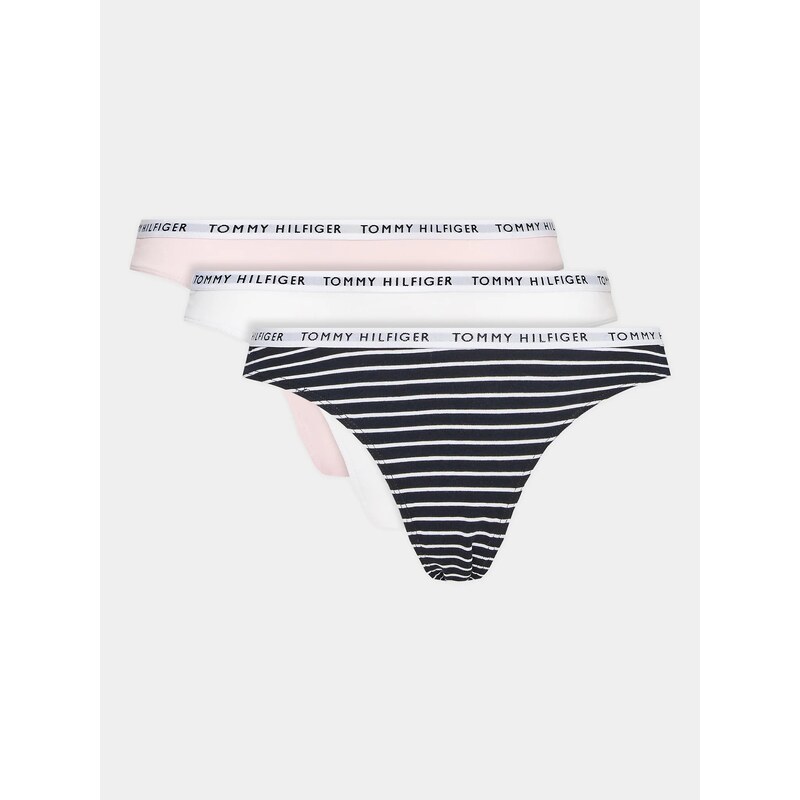 Dámské bikiny Calvin Klein Plus Size UW0UW04557 - 3 Pack, vícebarevné