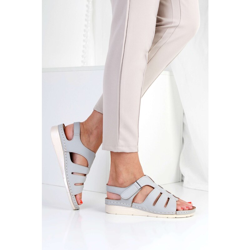 KOKA Shoes fashion Sandály na klínku KH-1101L.G 84320717