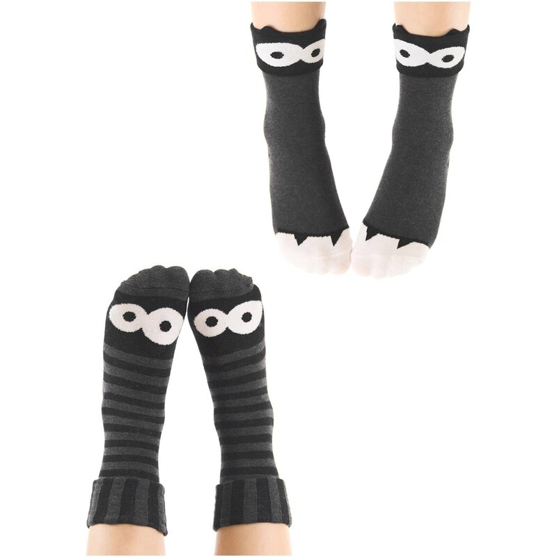 Denokids Monster Gray Boys 2-Pack Socket Socks Set