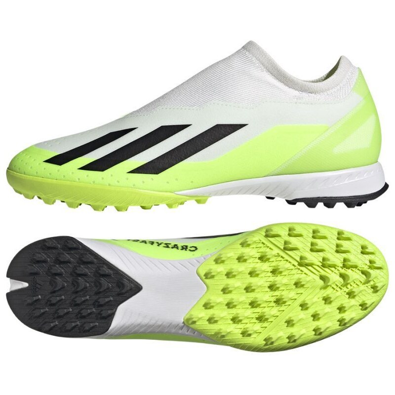 Pánské kopačky turfy Adidas X Crazyfast.3 LL TF bílo-zelené velikost 45 1/3