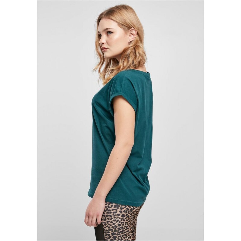 URBAN CLASSICS Ladies Extended Shoulder Tee - jasper