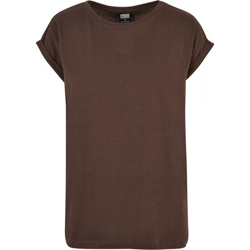 URBAN CLASSICS Ladies Extended Shoulder Tee - brown