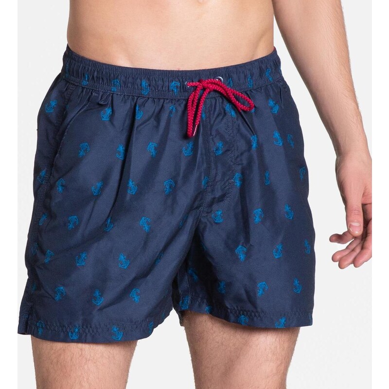 HENDERSON Tmavě modré plavky s potiskem Ship 38861-59X dark blue