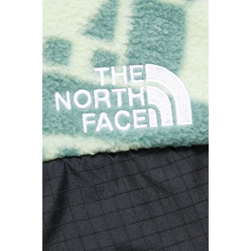 Mikina The North Face dámská, zelená barva, vzorovaná