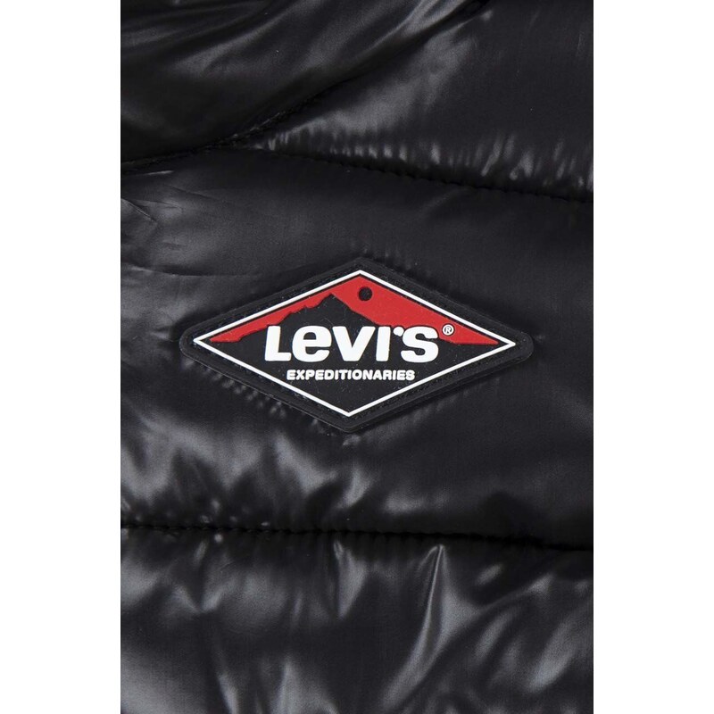 Dětská bunda Levi's černá barva