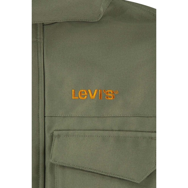 Dětská bunda Levi's zelená barva