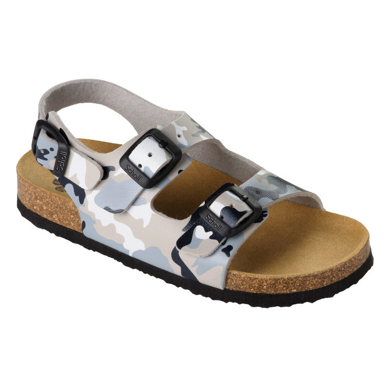 Scholl AIR BAG KID šedé dětské zdravotní pantofle s páskem GLAMI.cz