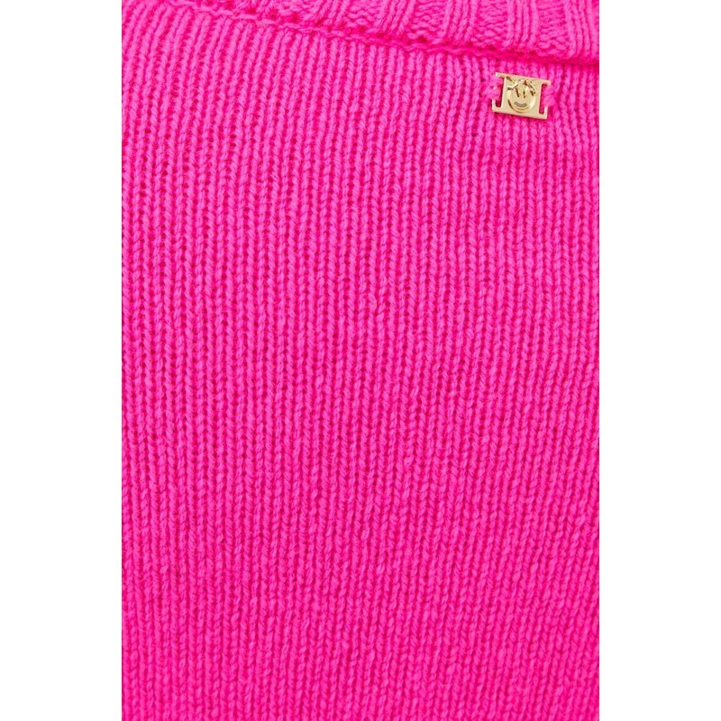 Vlněný svetr Pinko dámský, růžová barva, hřejivý, 102241.A1CH